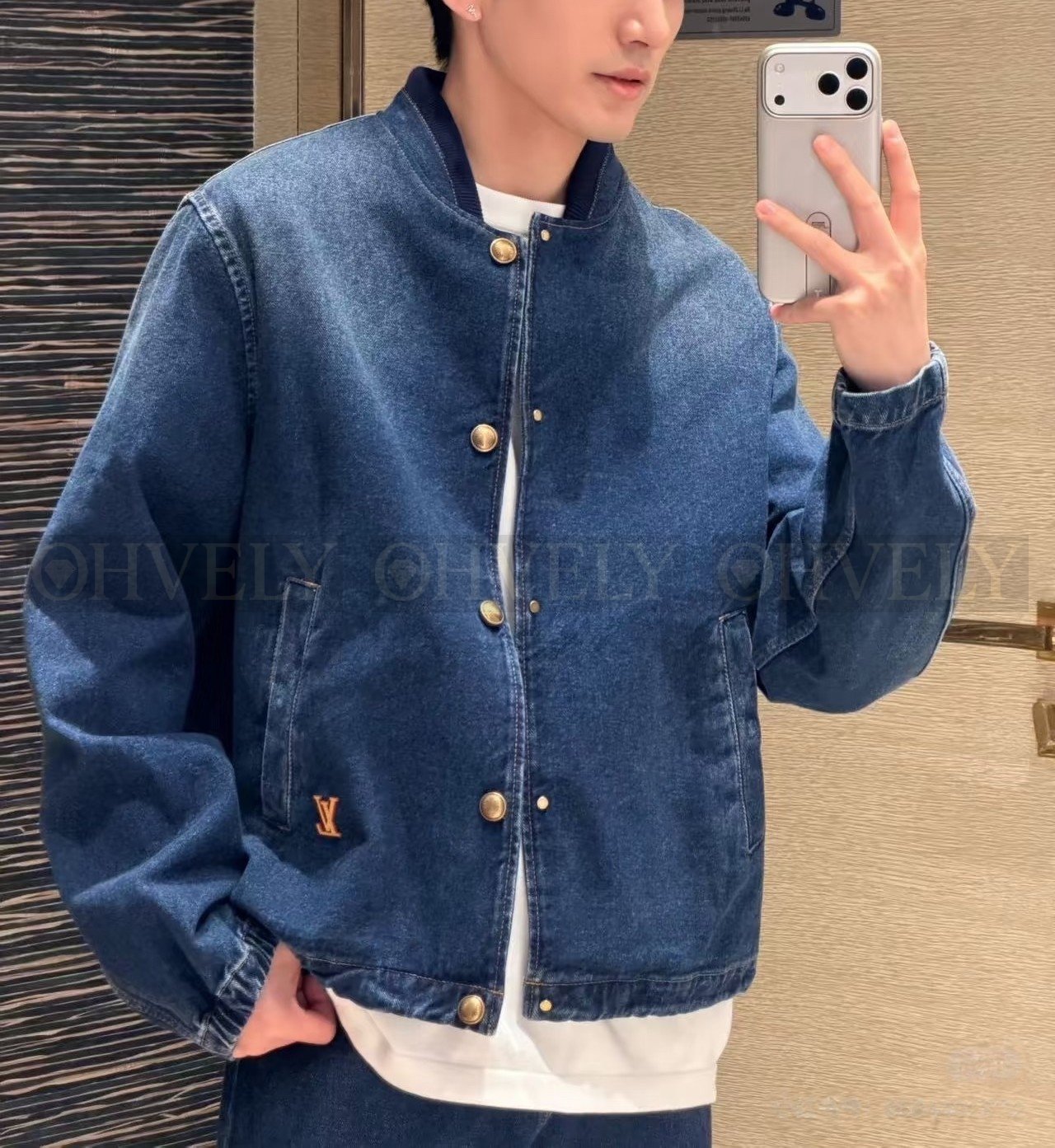 【 ZP버전 】LV 모노그램 턴업 데님 자켓