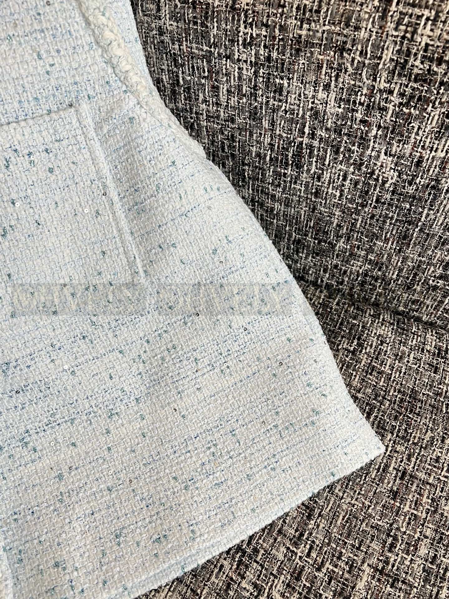 【 ZP버전 】CN 블루 트위드 마작 조끼 자켓 상품 썸네일