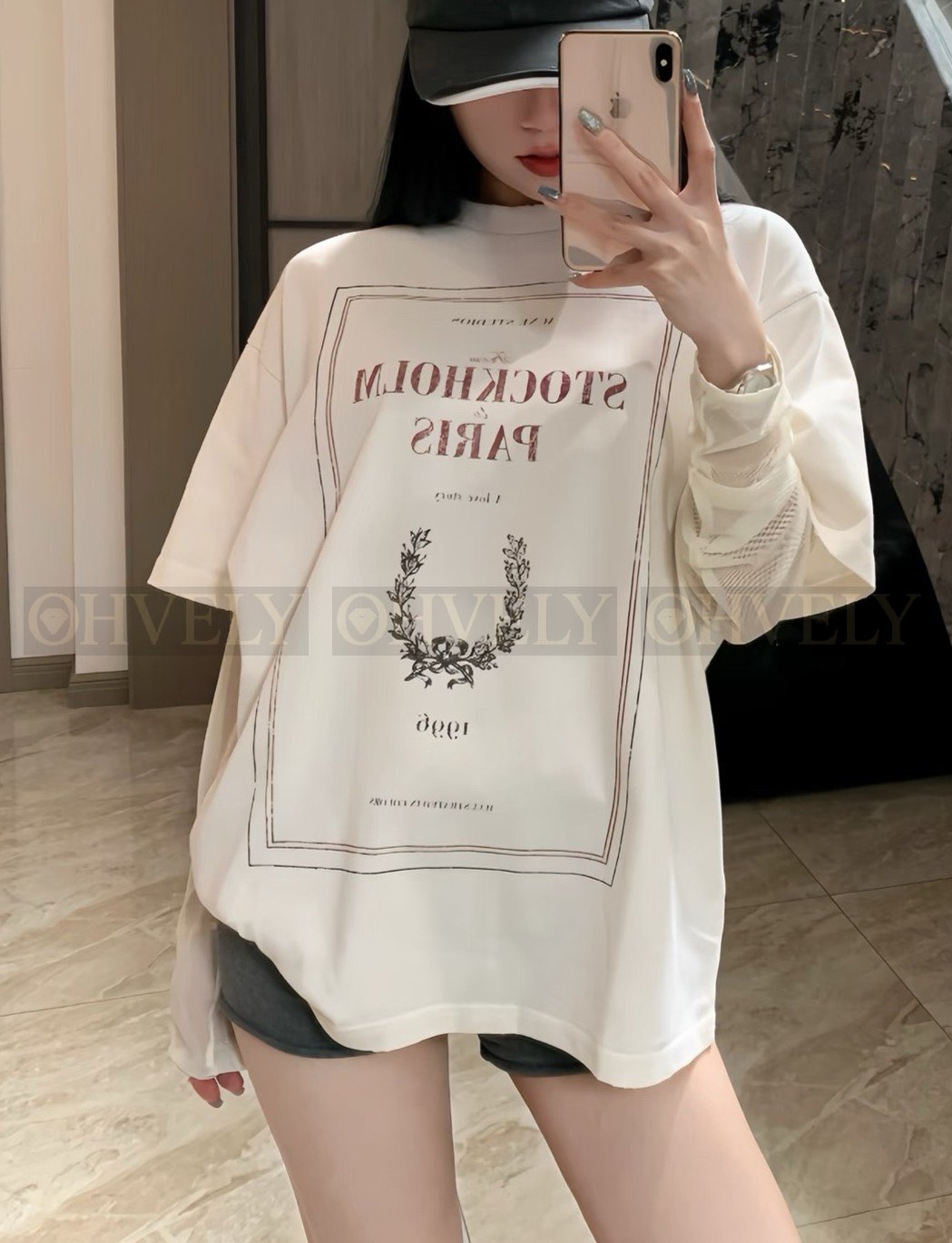 【 ZP버전 】AC 레이어드 프린팅 긴팔 티셔츠 상품 썸네일