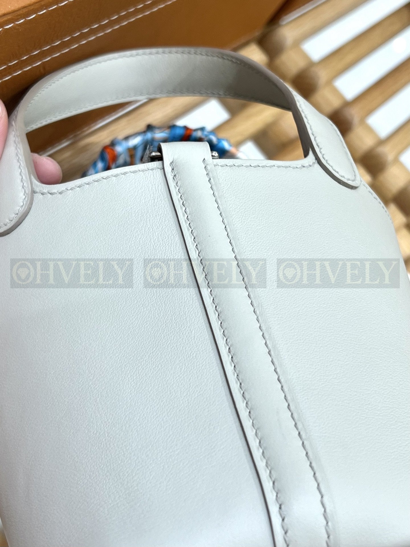 【 ZP버전 】HM Picotin 피코탄 토트백 글래시어 화이트 실버버클 미니 상품 썸네일