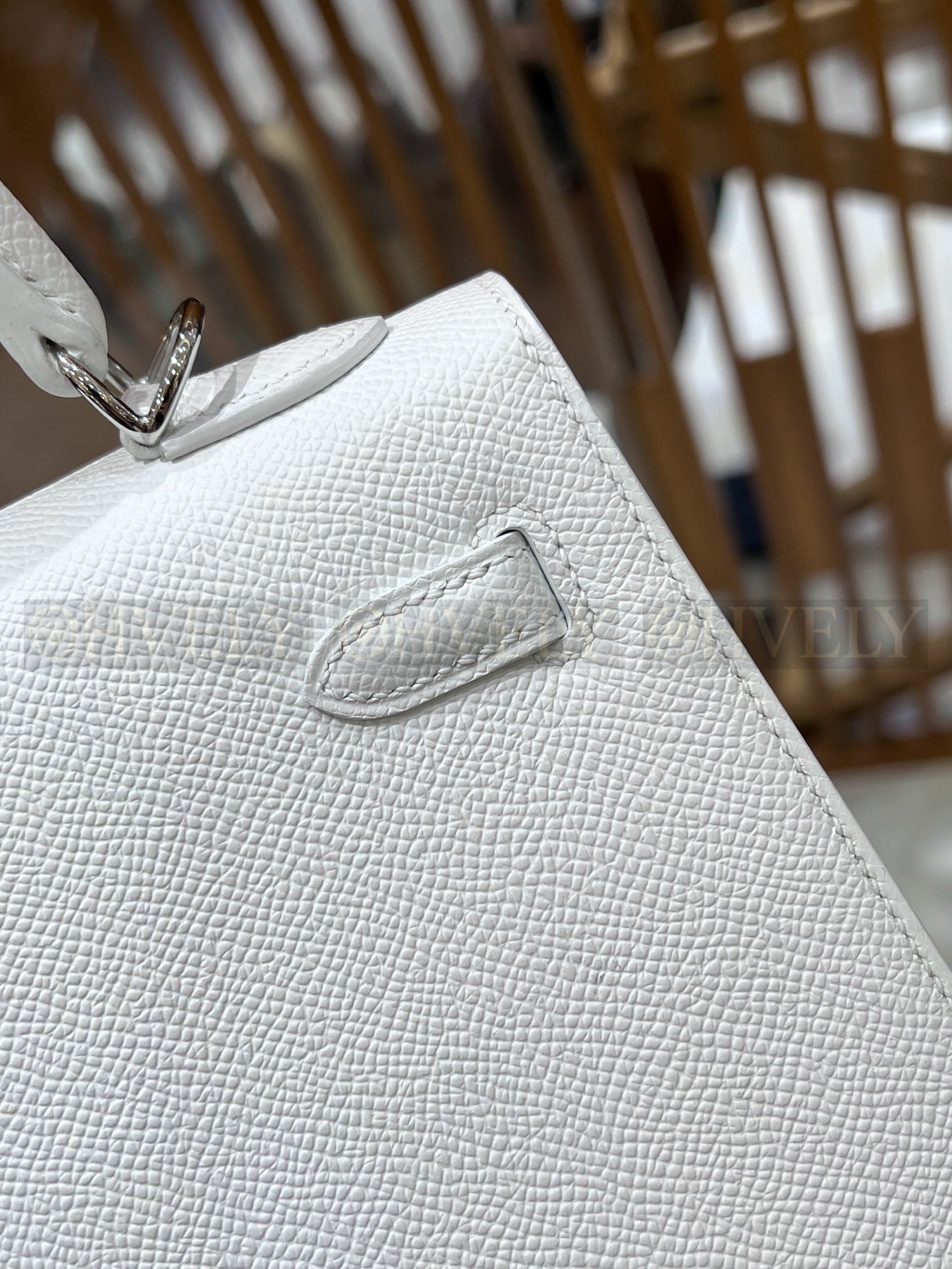 【 ZP버전 】HM Kelly 켈리 백 퓨어 화이트 실버버클 25 상품 썸네일