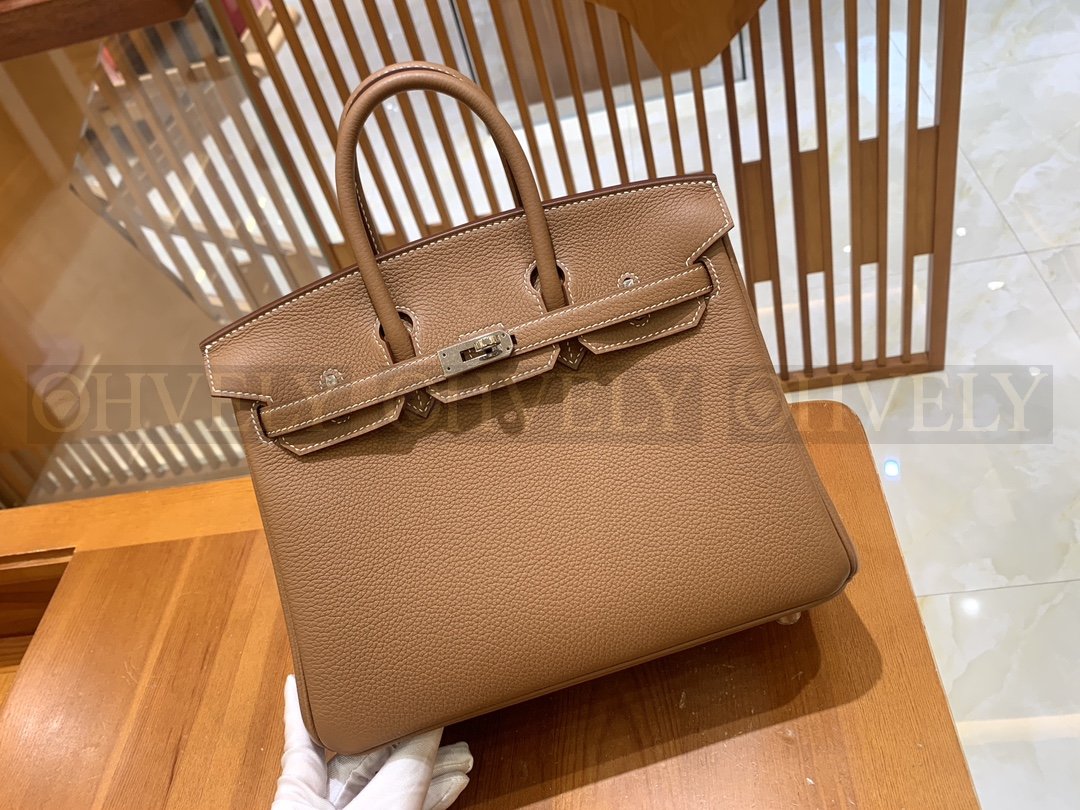 【 ZP버전 】HM Birkin 버킨백 토고 골드 브라운 실버버클 25 상품 썸네일
