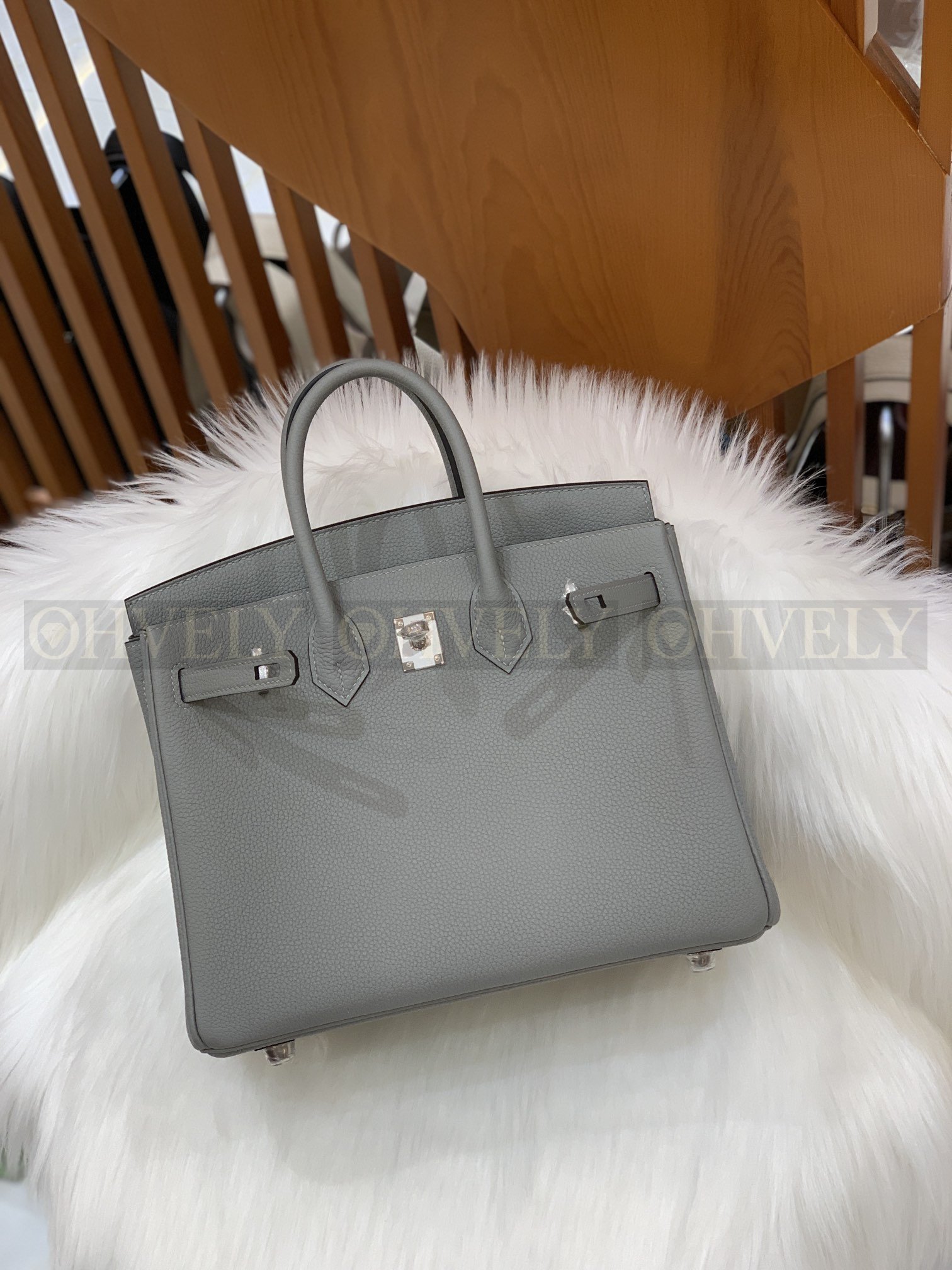 【 ZP버전 】HM Birkin 버킨백 토고 글래시어 블루 실버버클 25 상품 썸네일