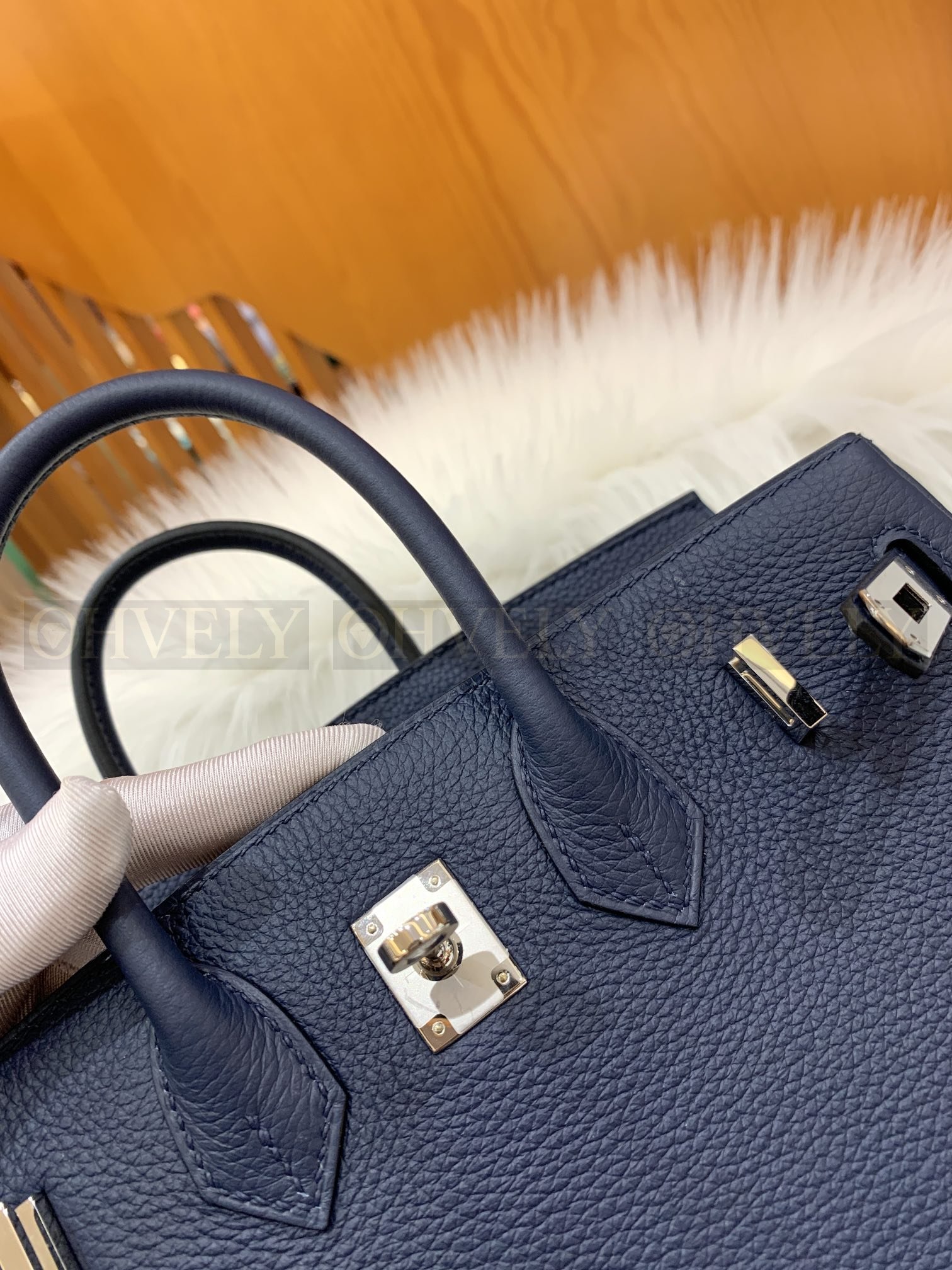 【 ZP버전 】HM Birkin 버킨백 토고 사파이어 블루 실버버클 25 상품 썸네일