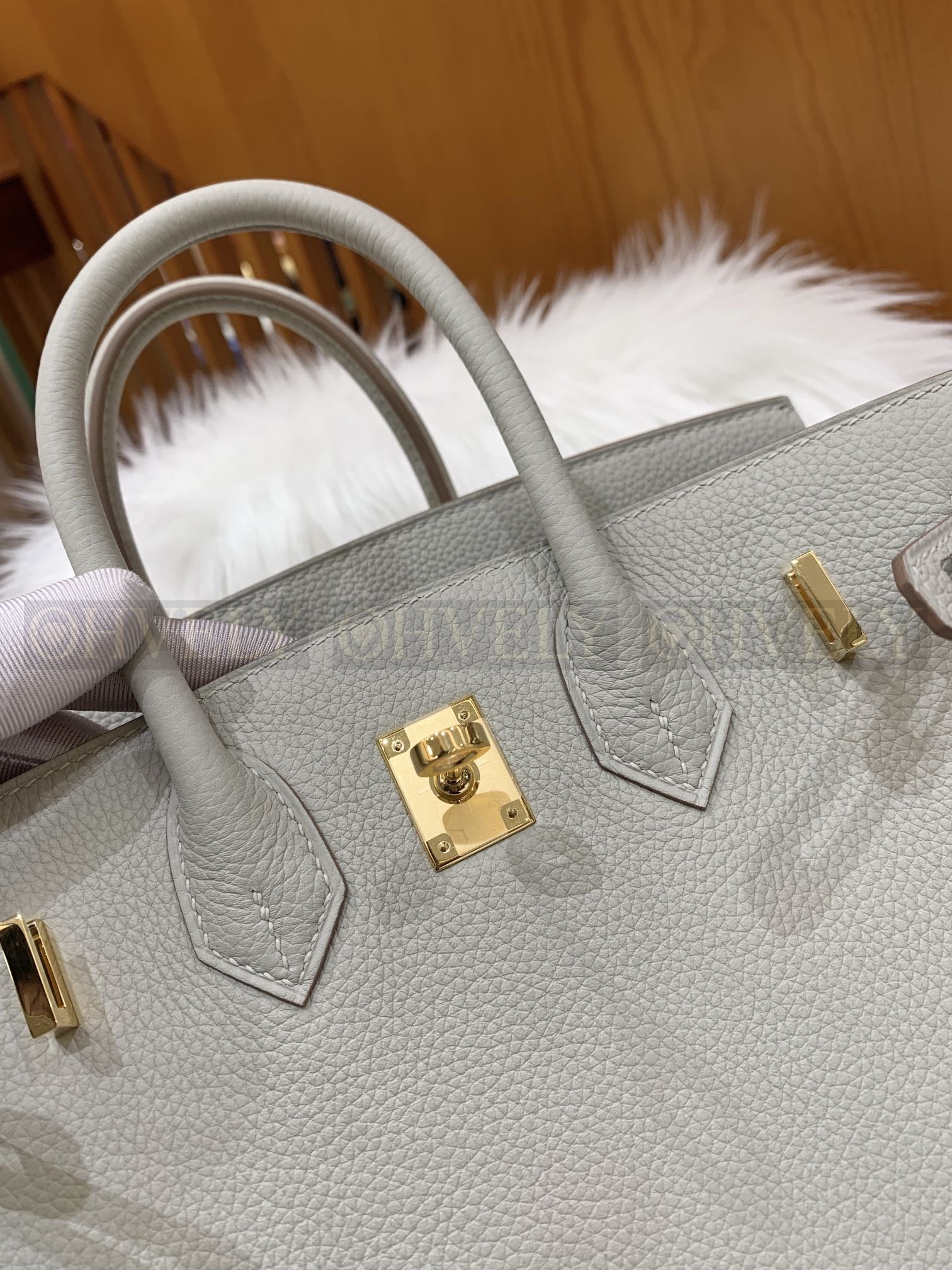【 ZP버전 】HM Birkin 버킨백 토고 글래시어 화이트 골드버클 25 상품 썸네일
