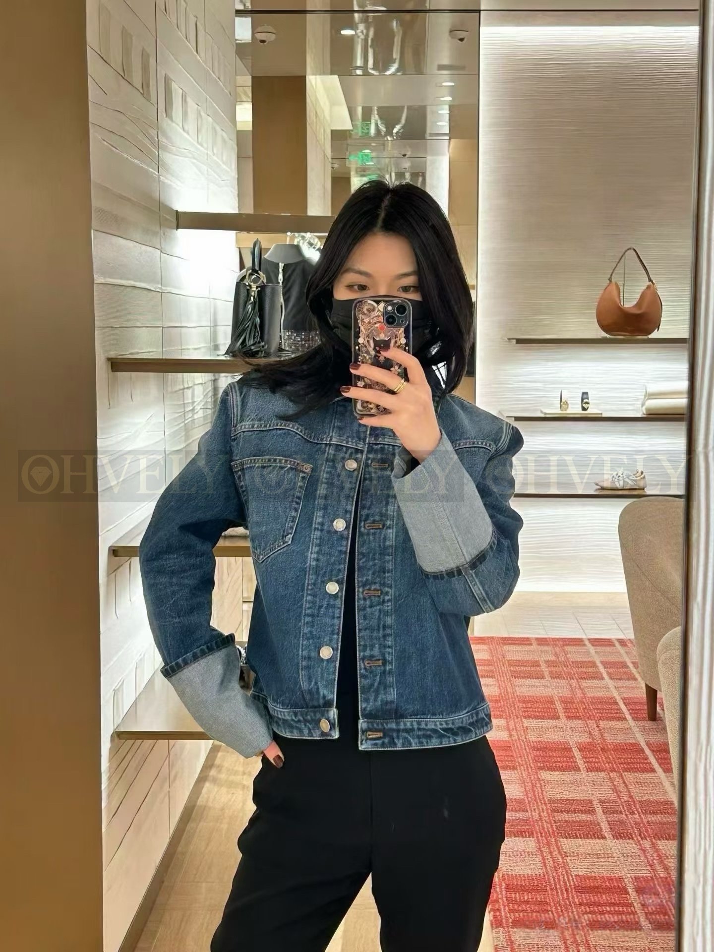 【 ZP버전 】LV 블루 커프스 턴업 데님 자켓 상품 썸네일
