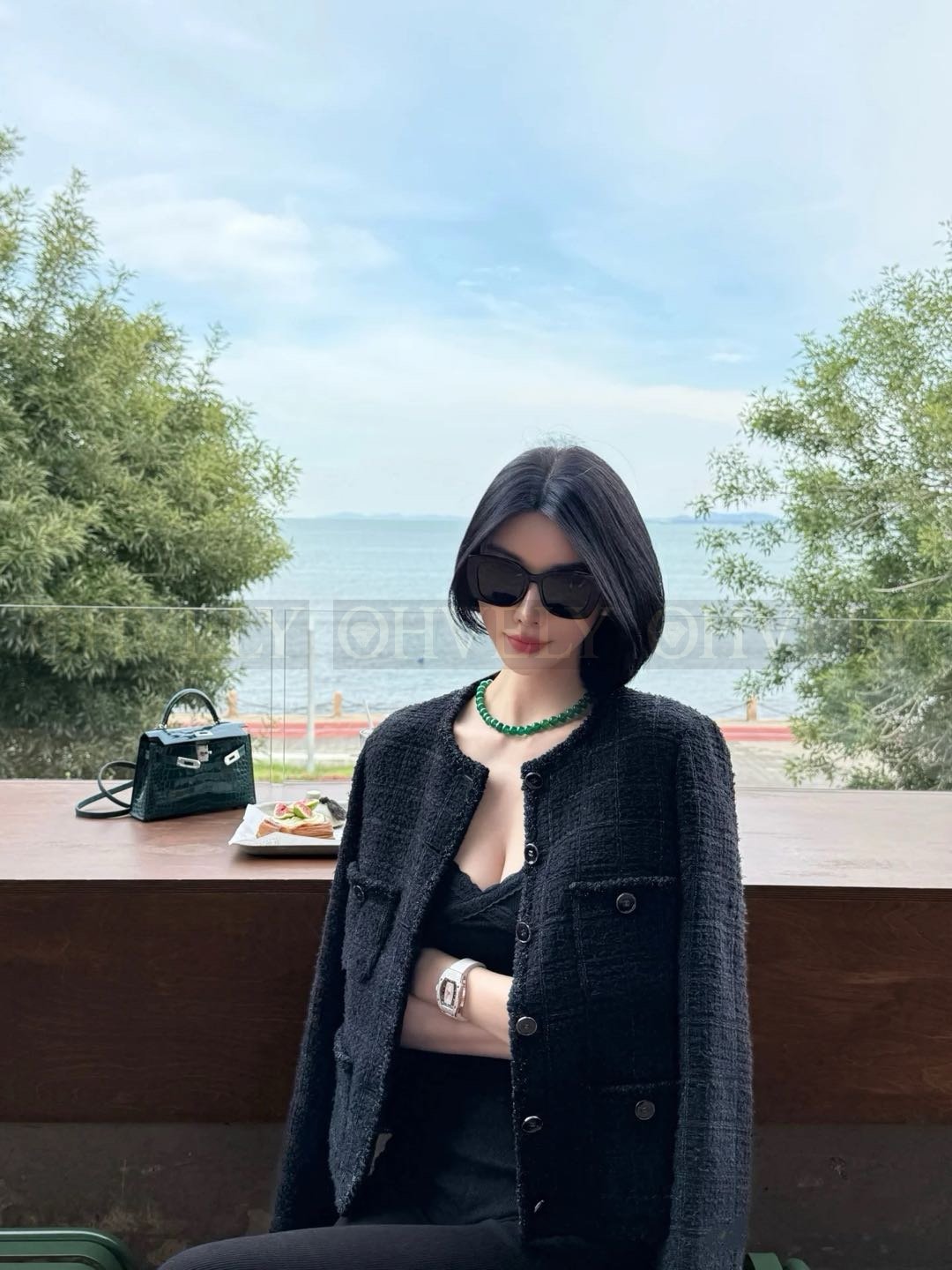 【 ZP버전 】 CN 실버사 배색 위빙 트위드 자켓 상품 썸네일