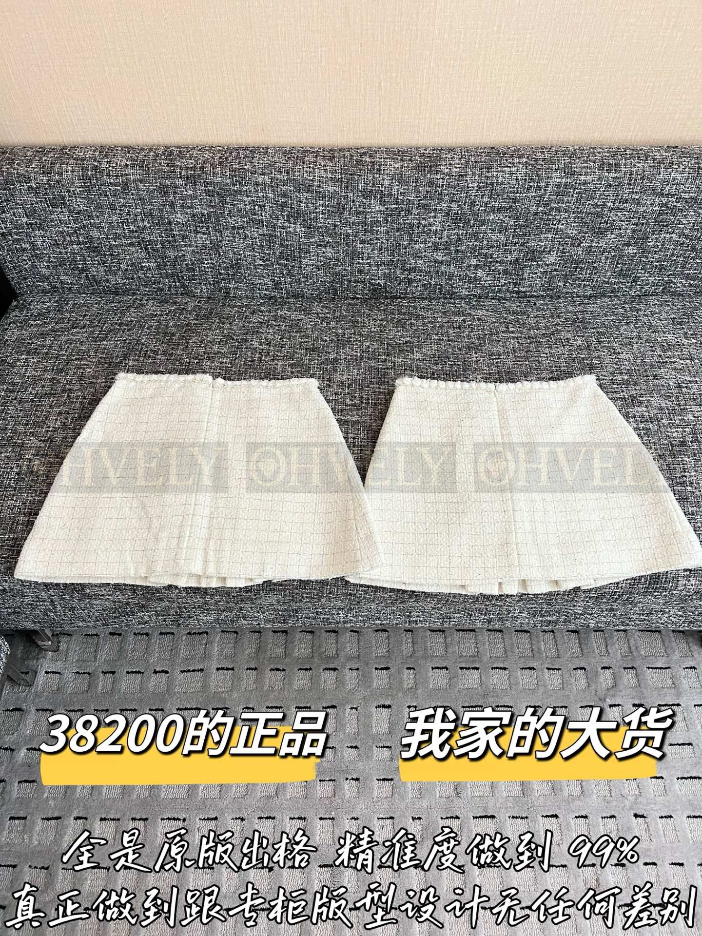【 ZP버전 】 CN 진주 체크 플리츠 스커트 상품 썸네일