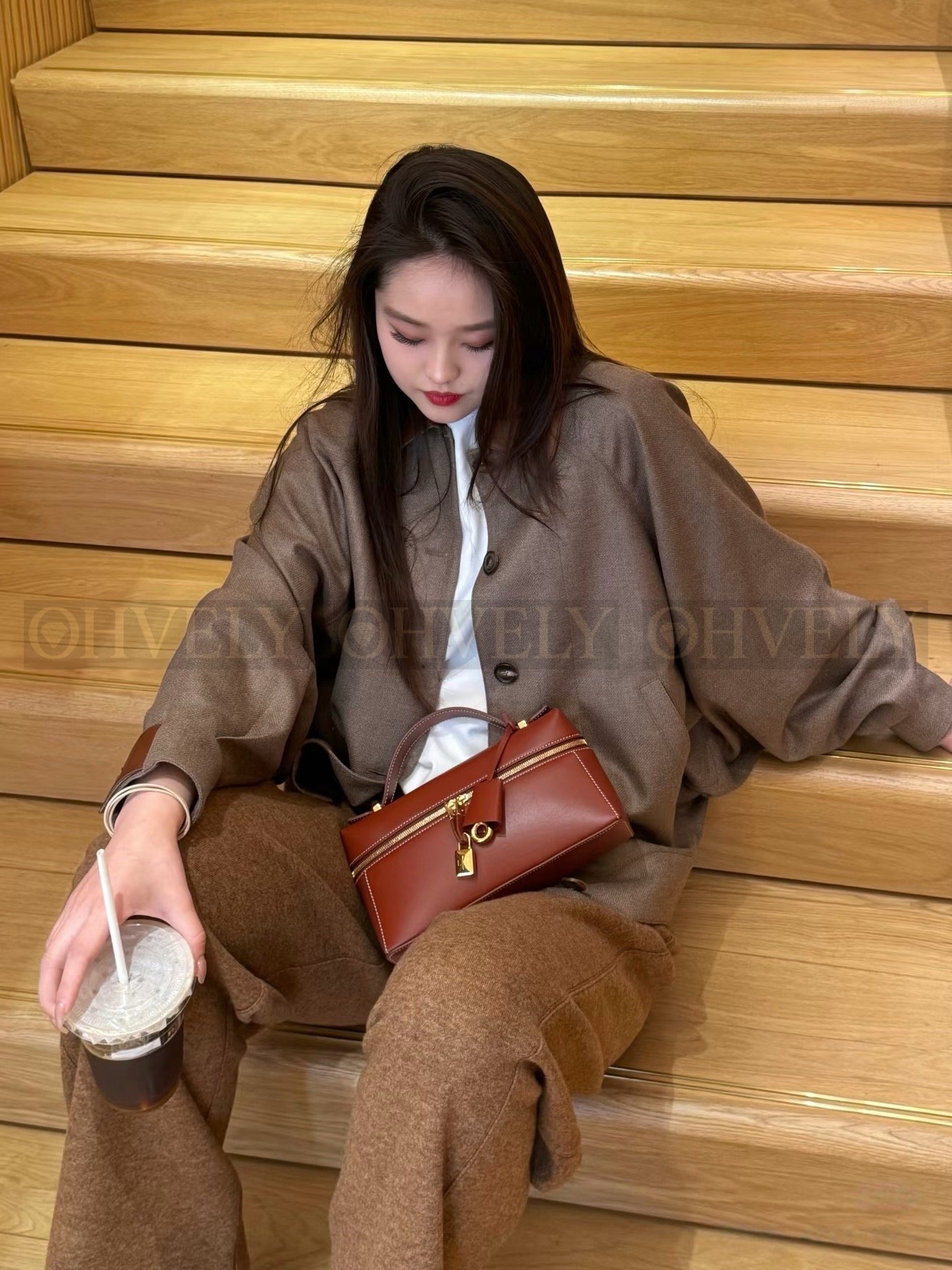 【 ZP버전 】LP 레더 카라 배색 울 자켓 상품 썸네일
