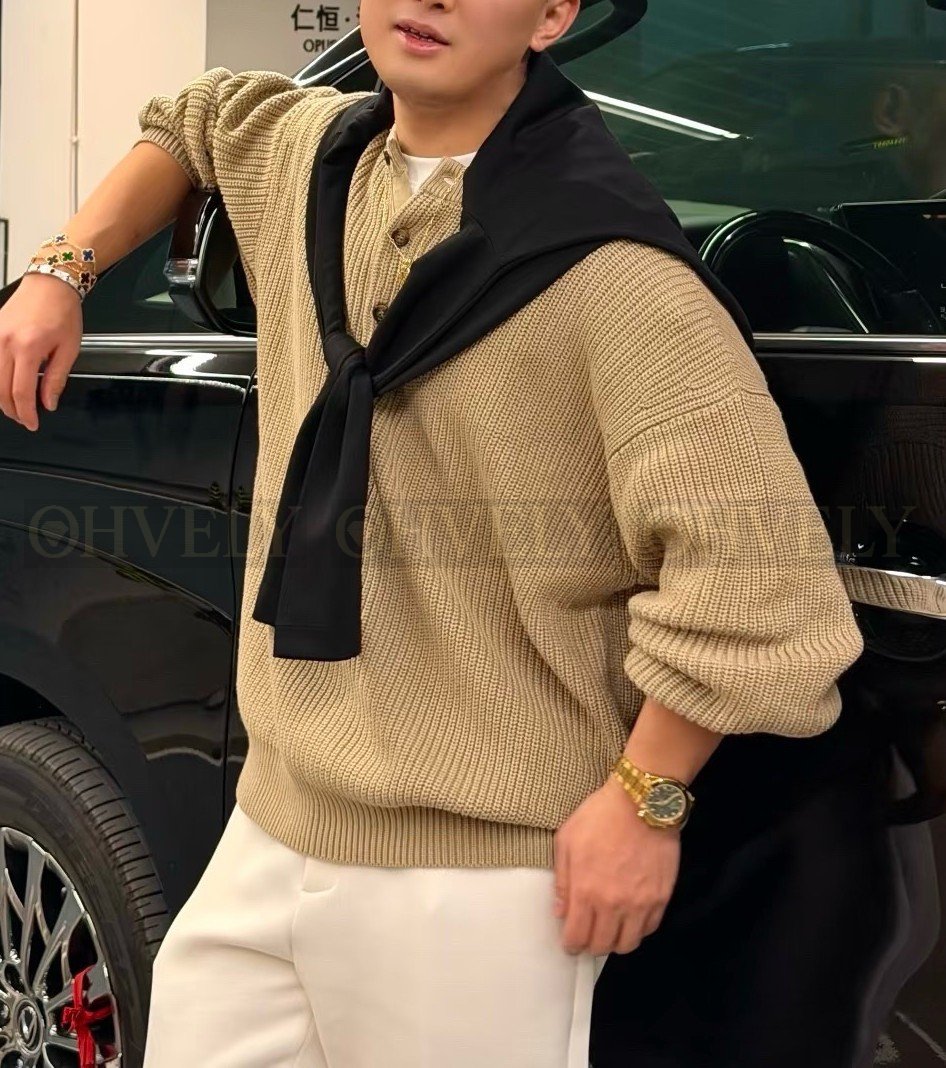 【 ZP버전 】LP 헨리넥 골지 긴팔 니트 스웨터 상품 썸네일