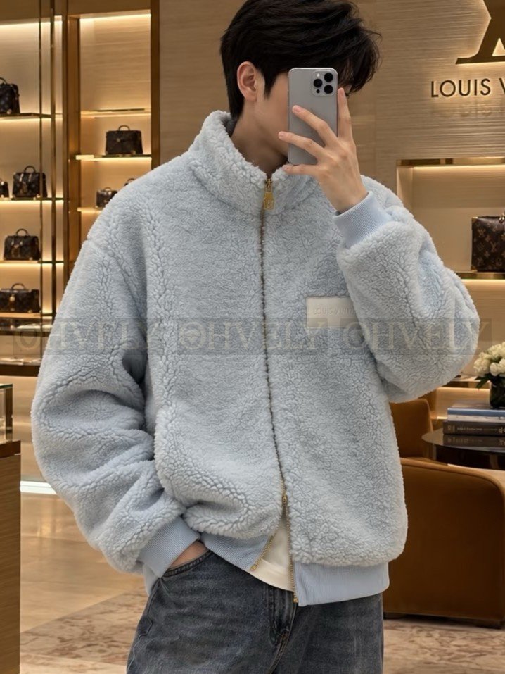 【 ZP버전 】LV 테디 플리스 스카이블루 집업 자켓