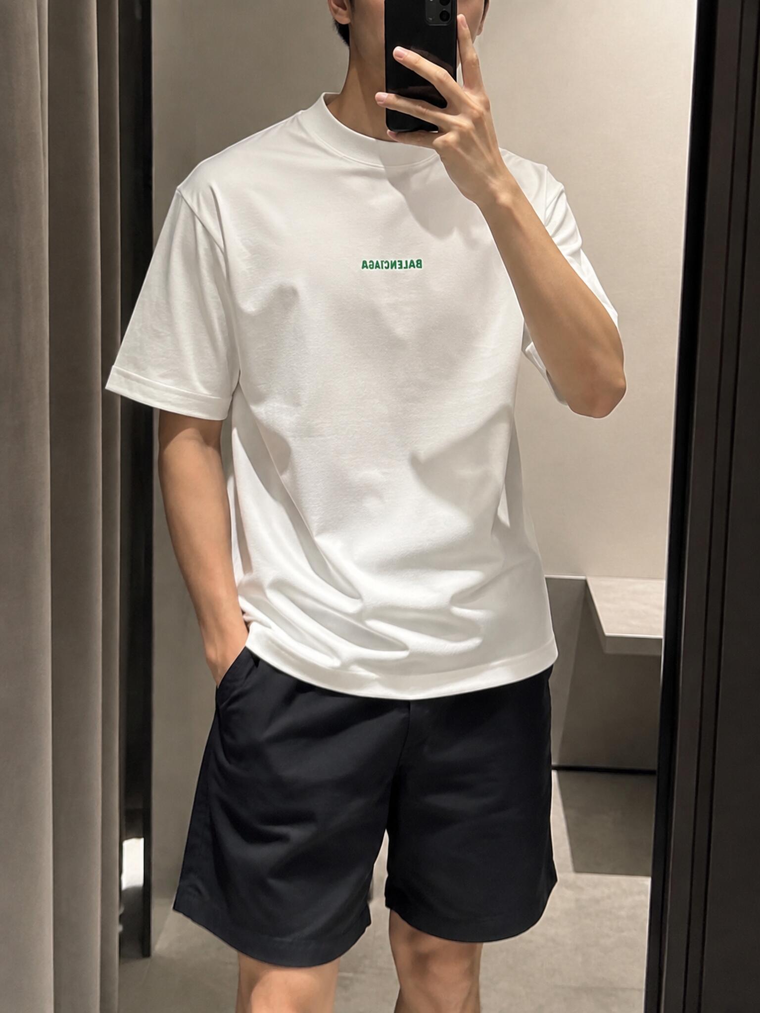 【 ZP버전 】발렌시아가 백 미디엄 핏 티셔츠
